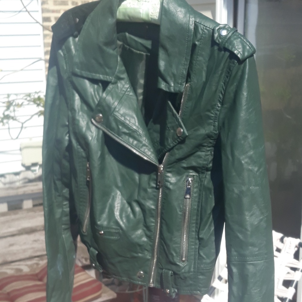 Dark Green Moto Jacket
